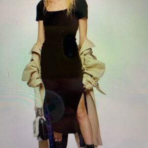 Top shop ribbed tie waist dress